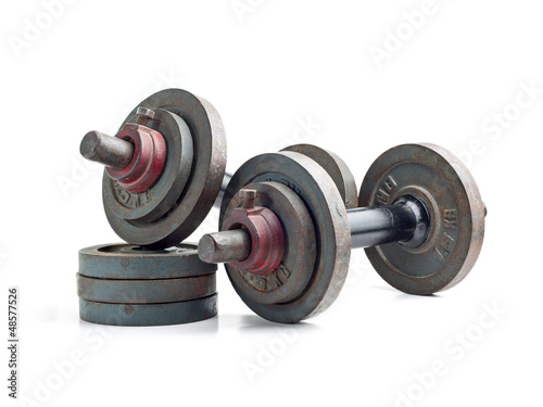Old exercise hand weights