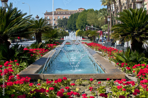 Glittering fountain in Murcia.