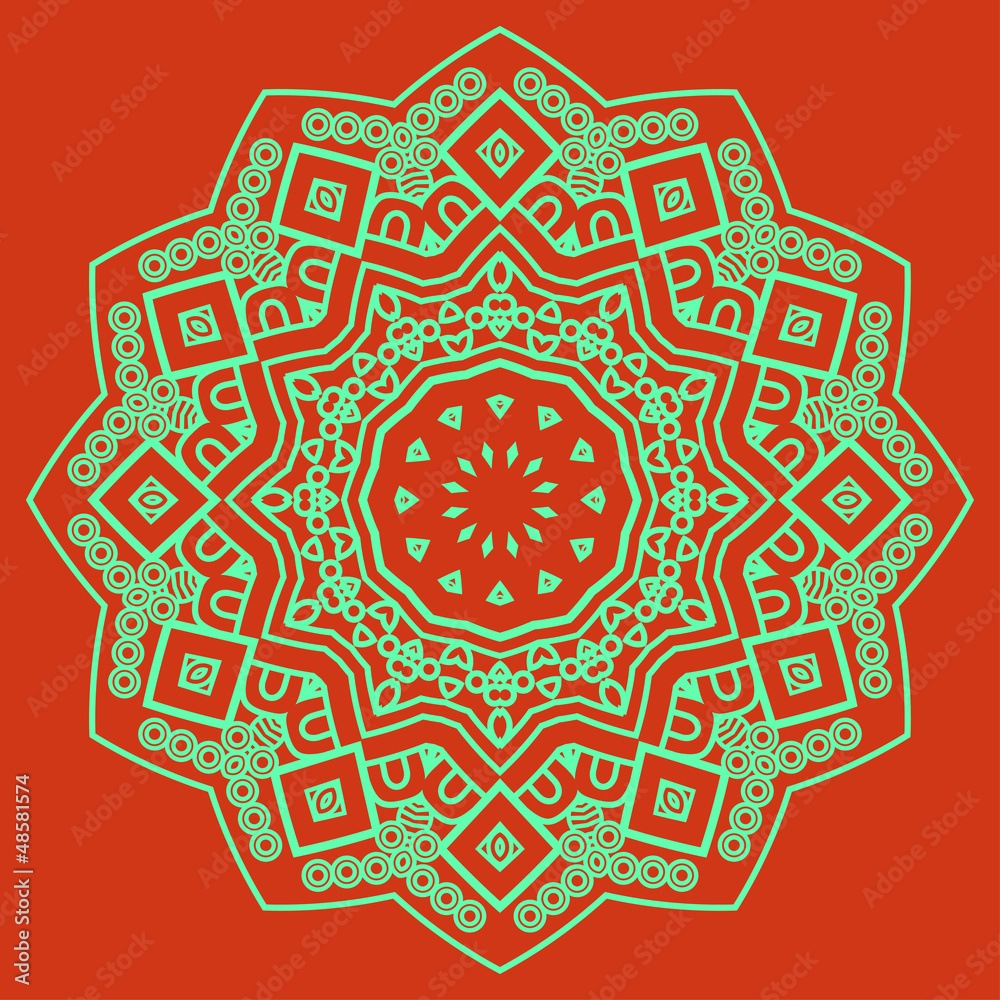 Vector round decorative design element Vector round decorative design element