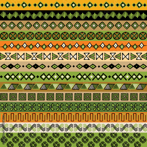 Various strips motifs colored