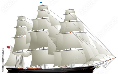 Clipper sailing ship, tea clipper photo