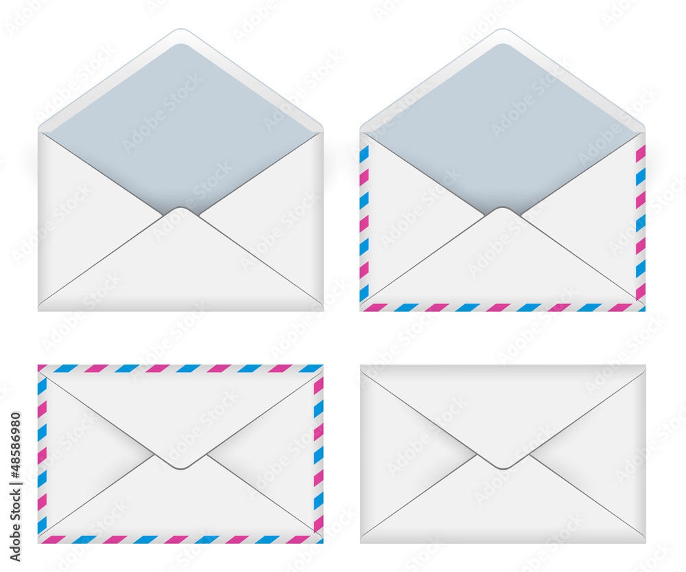 Concetto di e-mail su uno sfondo bianco Concetto di e-mail su uno sfondo bianco