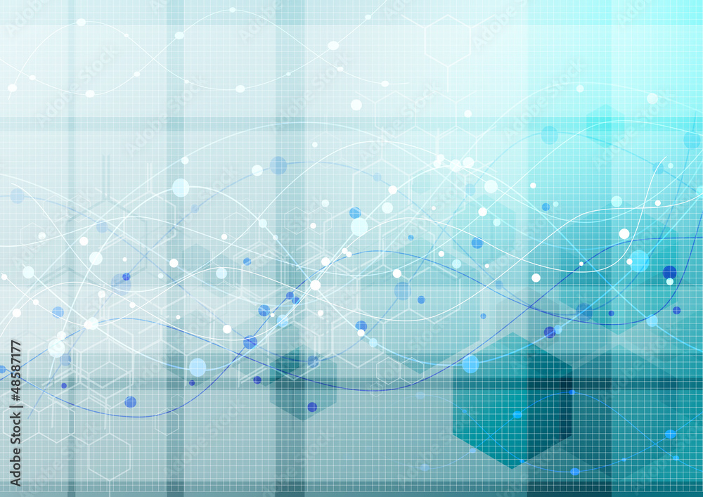 Obraz premium Molecular background