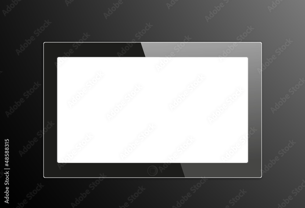 Black generic tablet pc, 3d render. Black generic tablet pc, 3d render.