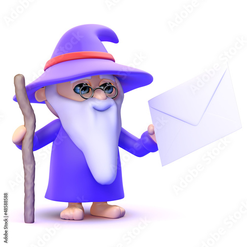 Wizard is handed an envelope