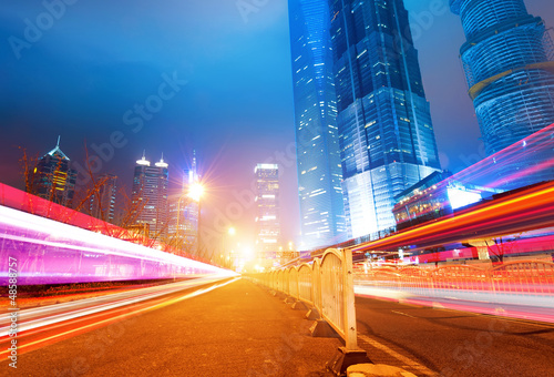 Canvas Print Light trails