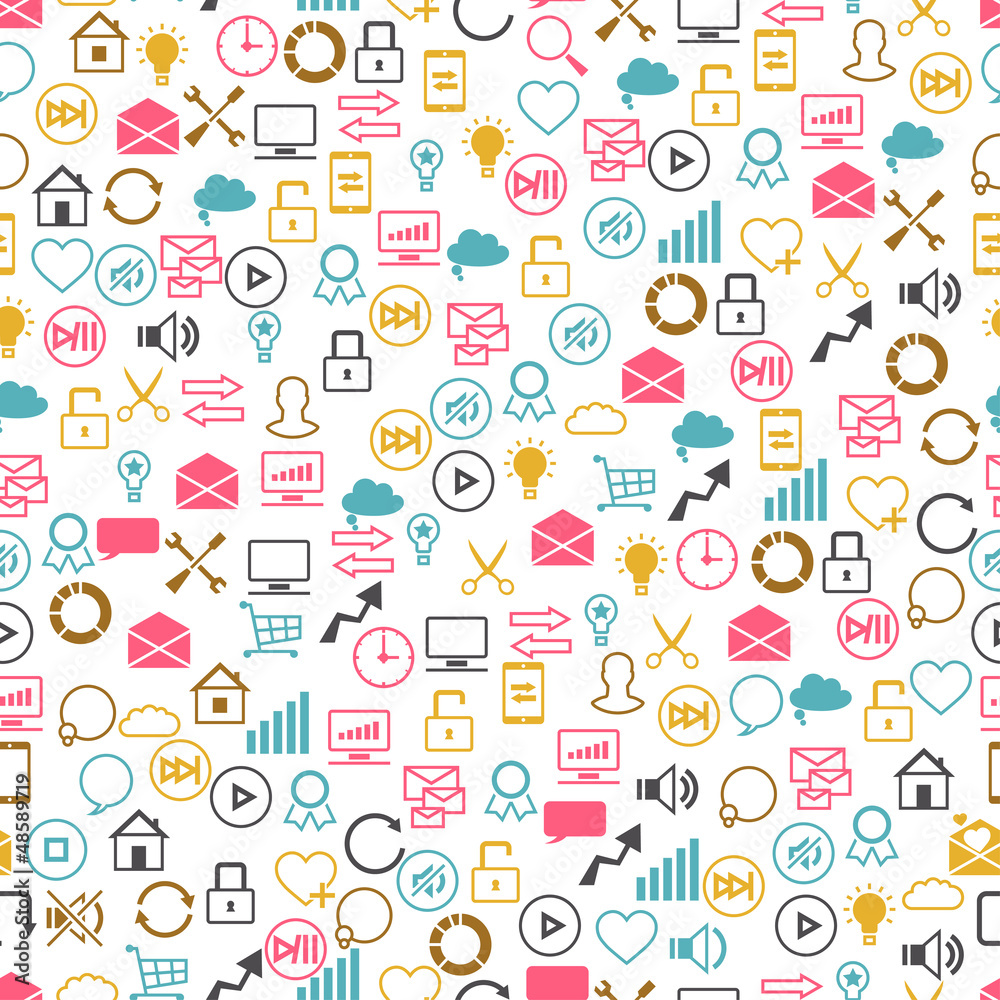 Social network seamless pettern of SEO internet icons. Social network seamless pettern of SEO internet icons.