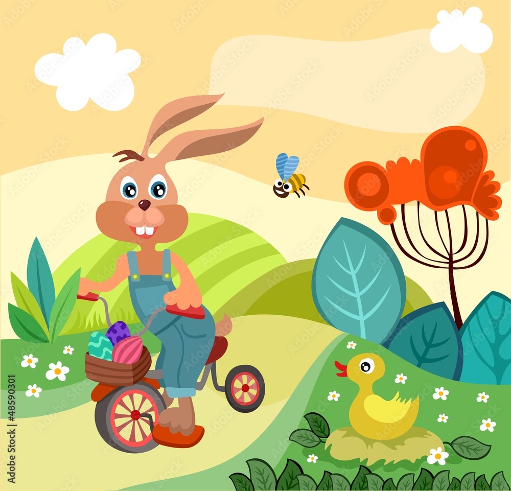 Naklejka premium easter illustration