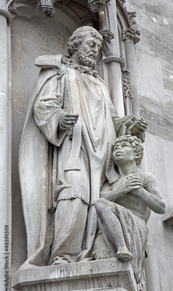 Kosice -.  Saint Francis Xavier statue  - Elizabeth cathedral