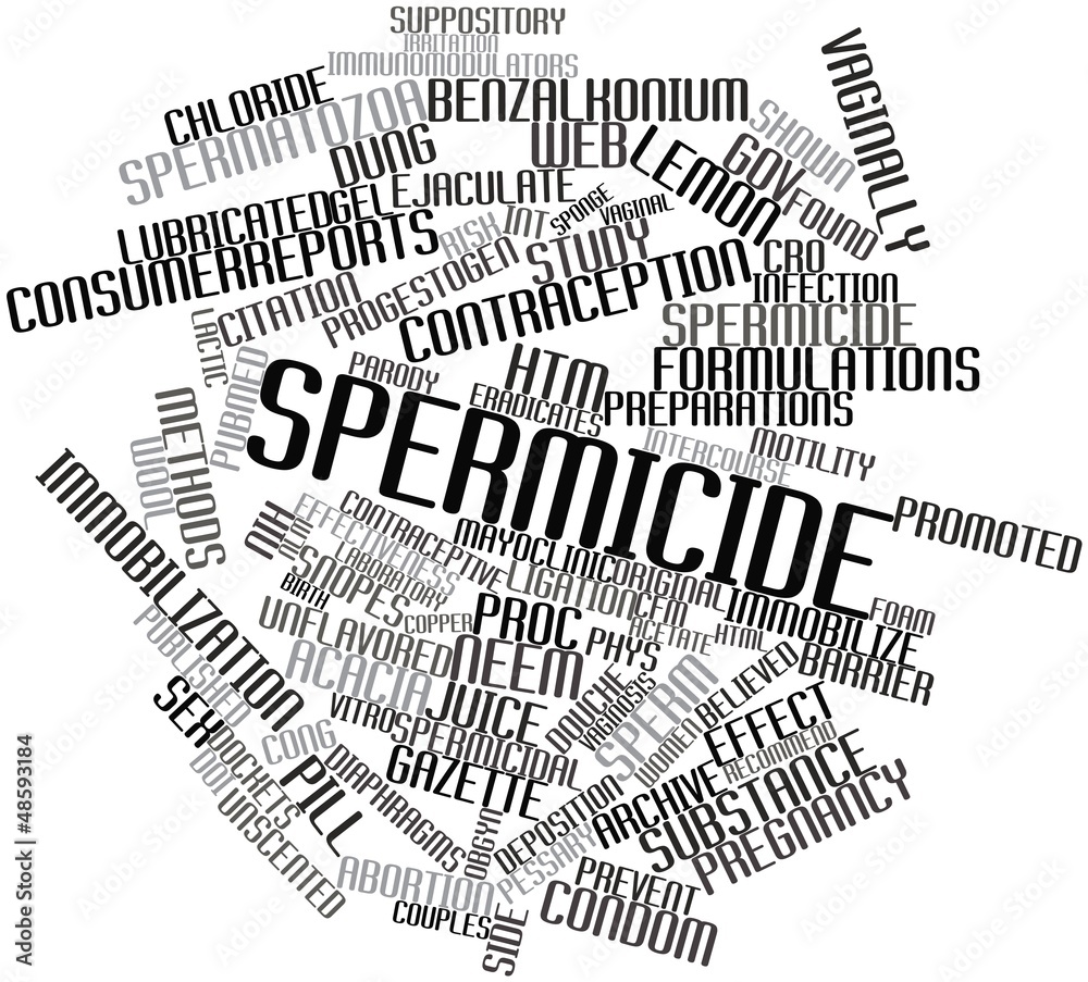 Word cloud for Spermicide - obrazy, fototapety, plakaty 