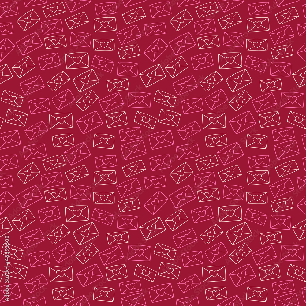 Love letters seamless pattern