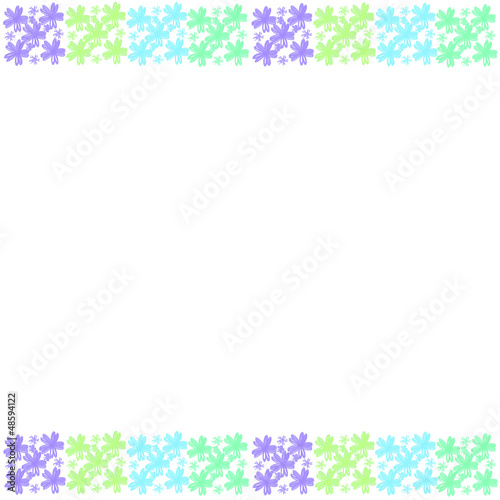 Flower frame of frame on background