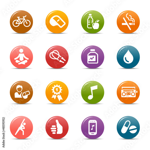 Colored Dots - Health and Fitness icons