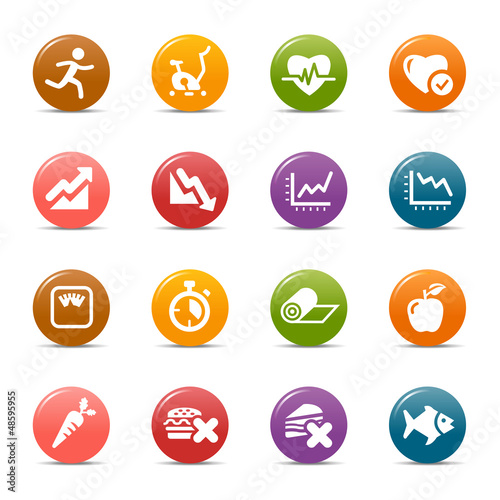 Colored Dots - Health and Fitness icons