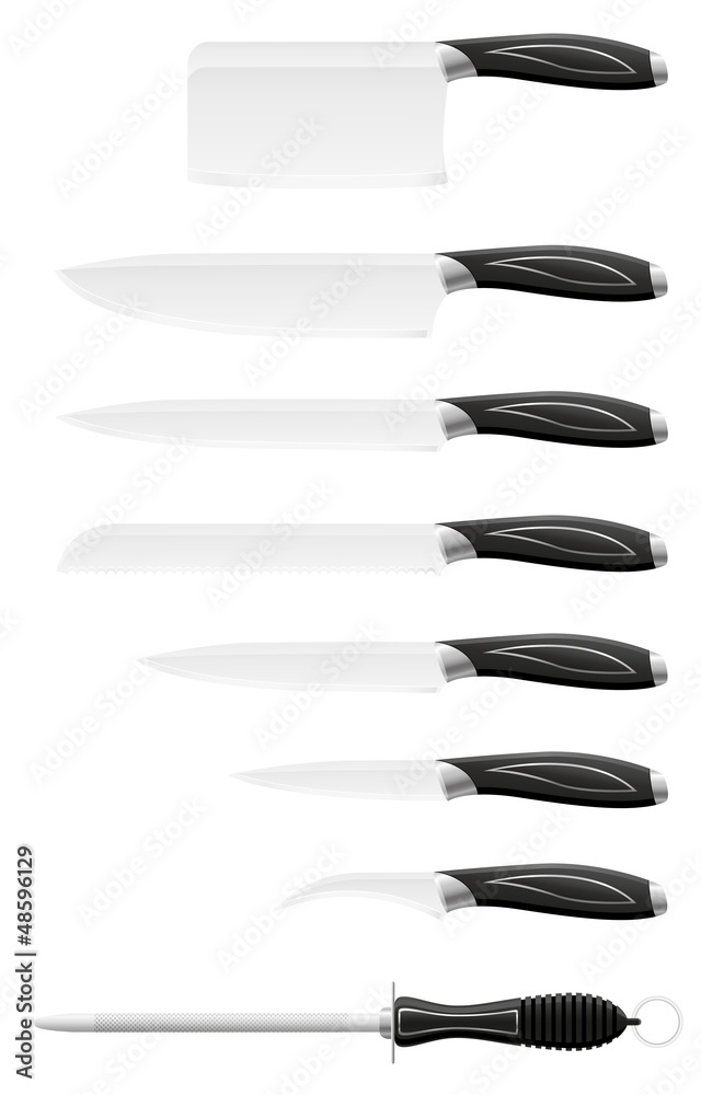 knife set for the kitchen vector illustration knife set for the kitchen vector illustration