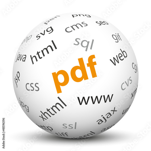 Kugel, PDF, Portable Document Format, Dokument, Datei, Internet