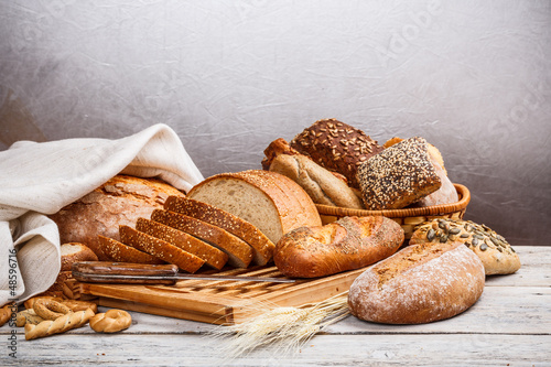 Canvas Print Collection of baked bread