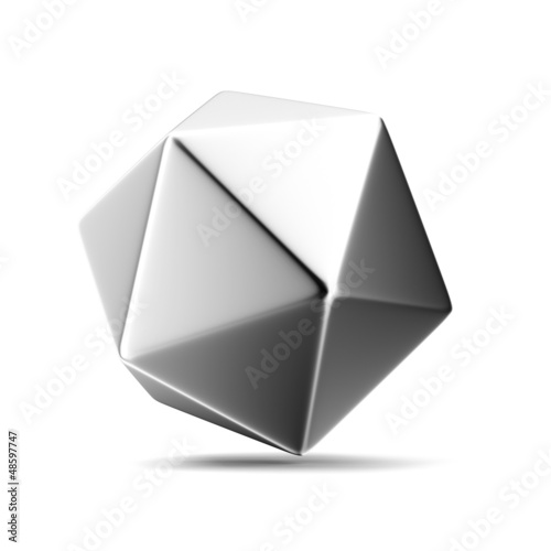 Metal figure of icosahedron