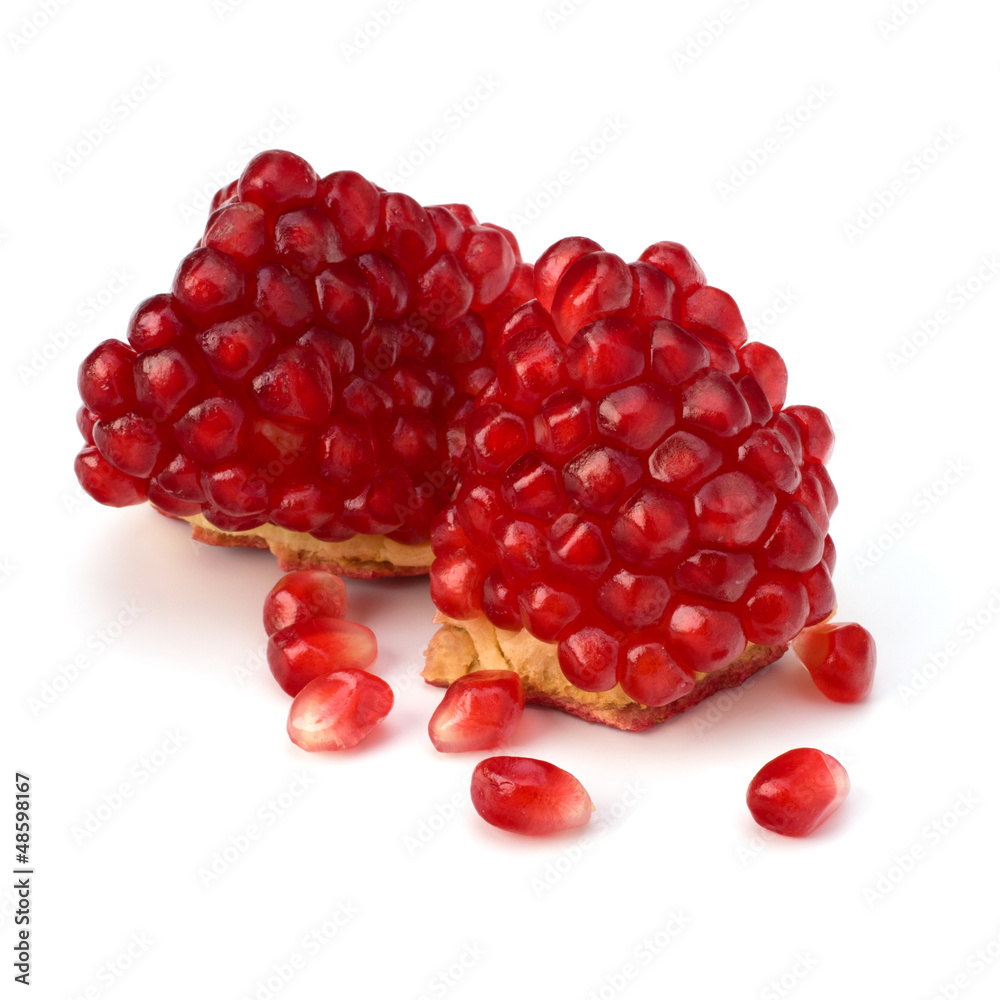 Ripe pomegranate piece Ripe pomegranate piece