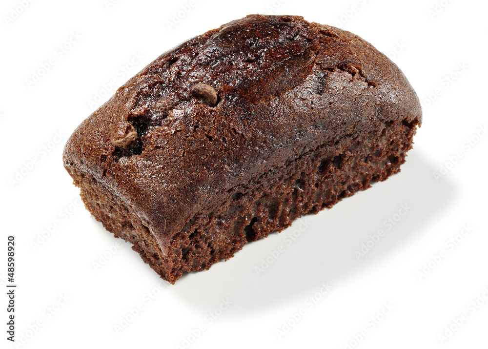 dark chocolate cake isolated