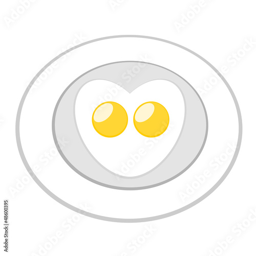 Heart fried eggs