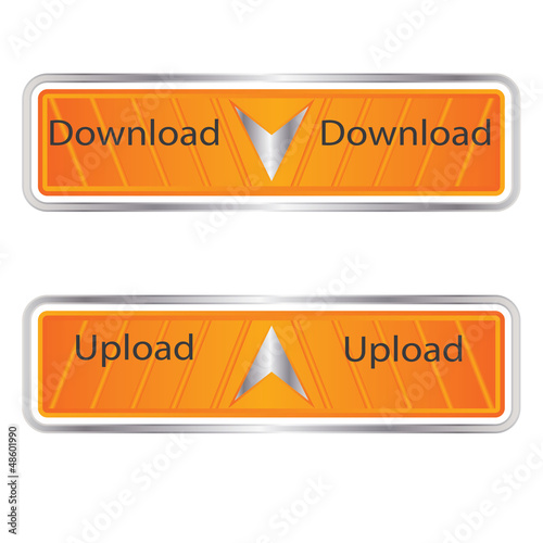 Vector Download - Upload button set