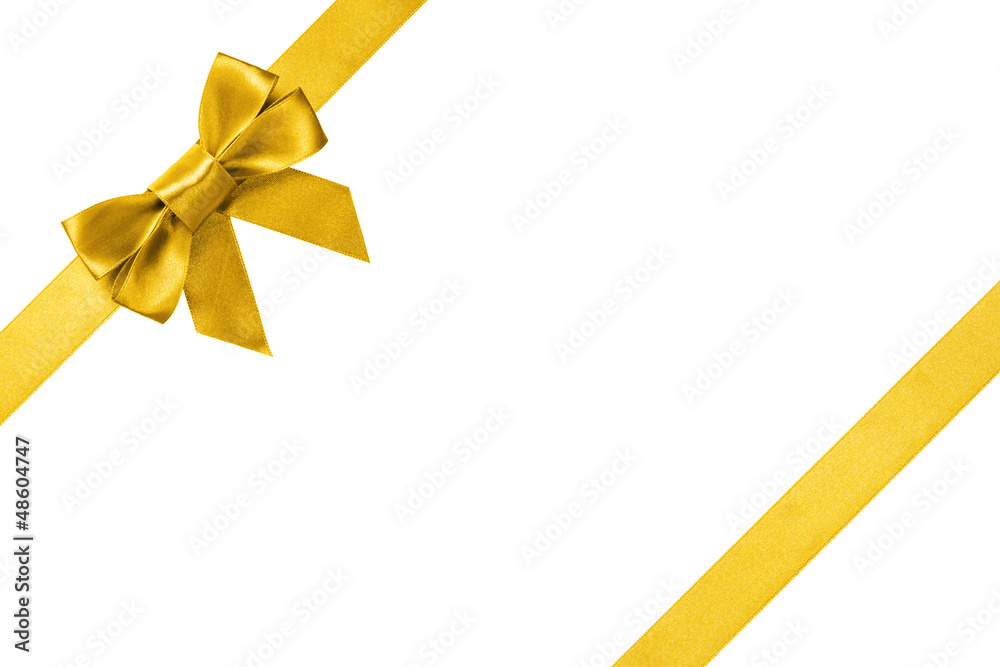 gold ribbons with bow with tails gold ribbons with bow with tails