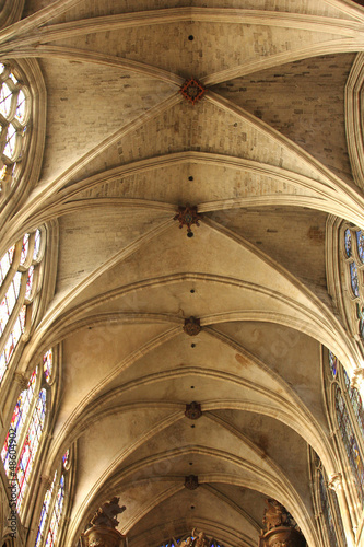 Paris - interior of Saint Severin gothic church