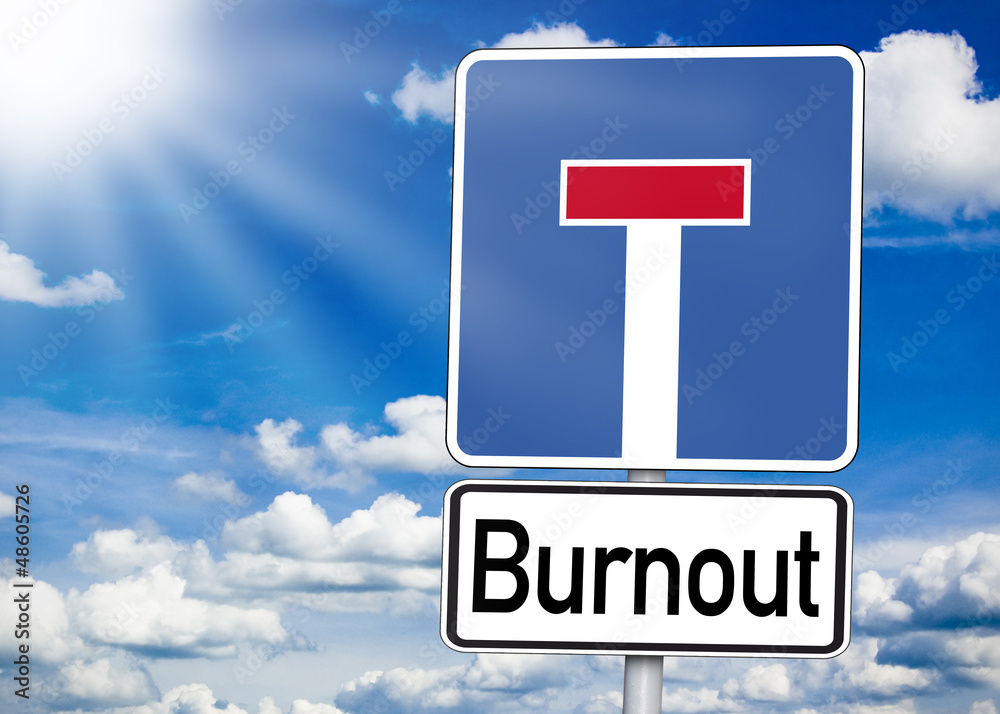 Schild Einbahnstraße mit Burnout Schild Einbahnstraße mit Burnout
