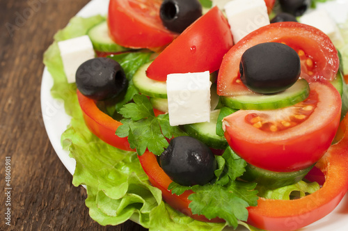 Greek salad close-up