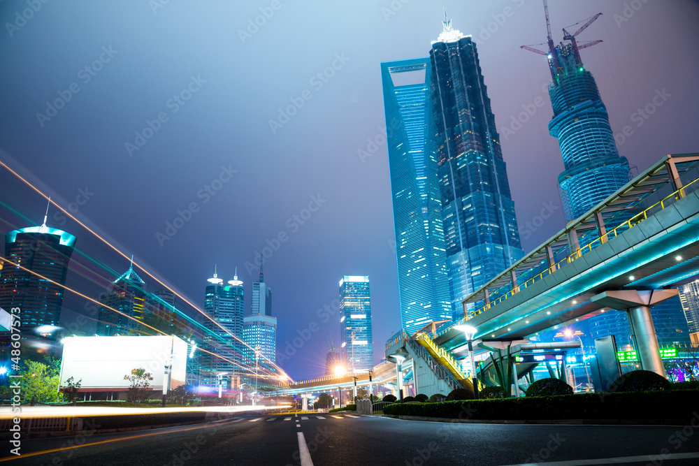 Fototapeta premium night scene of modern city
