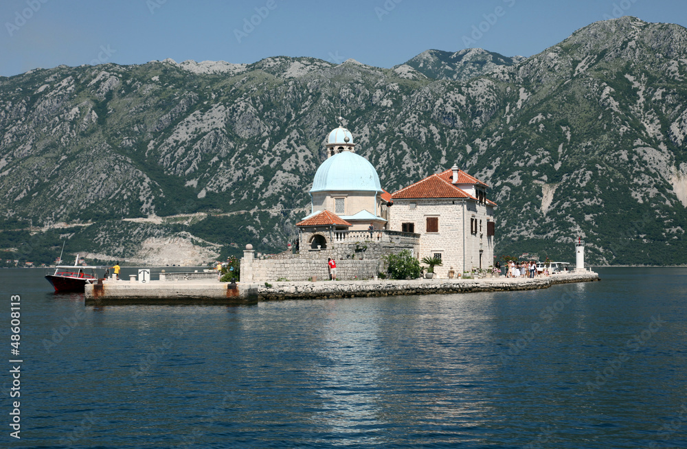 Obraz premium Church of Our Lady of the Rocks, Perast, Montenegro