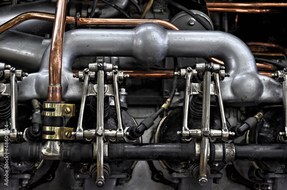 Vintage car engine