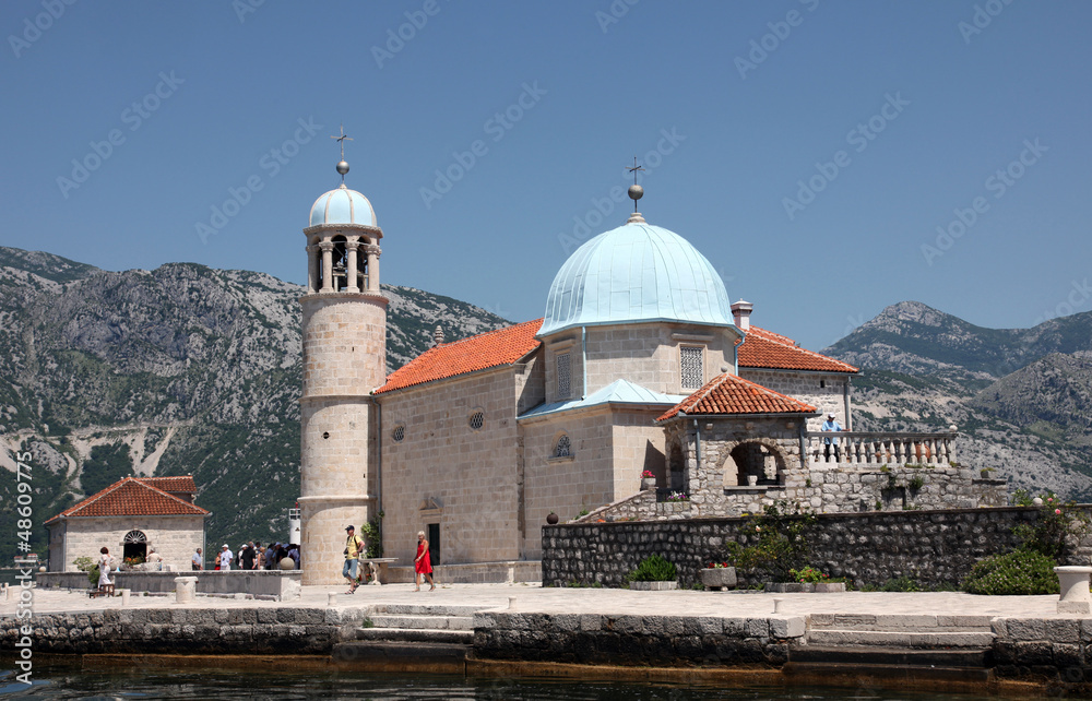 Fototapeta premium Church of Our Lady of the Rocks, Perast, Montenegro
