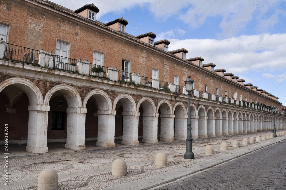 Colonnade in Casa de los Oficios palace, Aranjuez (Spain)