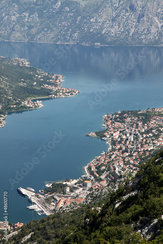 Fototapeta Naklejka Na Ścianę i Meble -  Bay of Kotor and historic town of Kotor, Montenegro