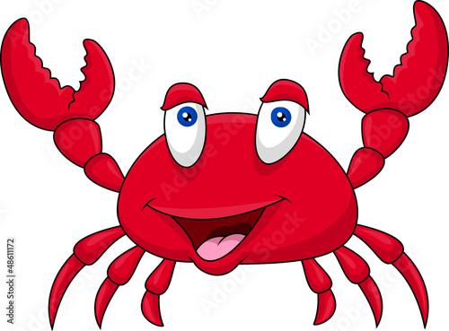 Funny crab cartoon