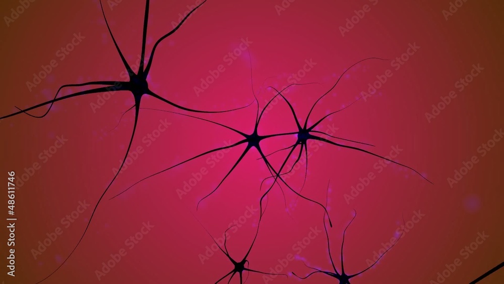 Células Nerviosas con fondo rojo