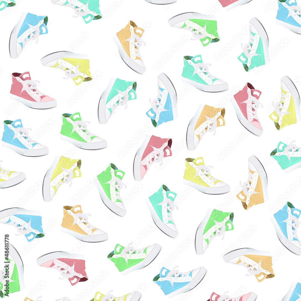 Obraz premium Pattern of fashion colorful shoes.