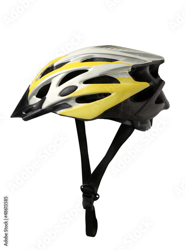 Bicycle mountain bike safety helmet isolated on white