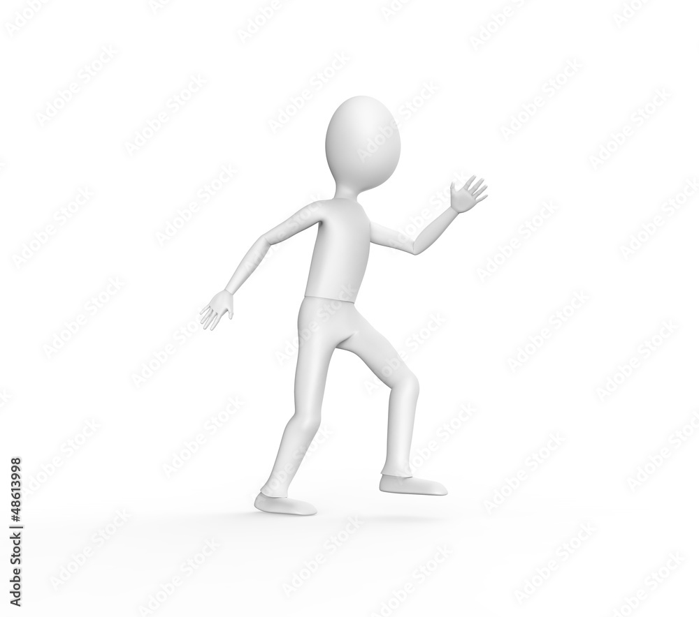 Man walking across the screen Man walking across the screen