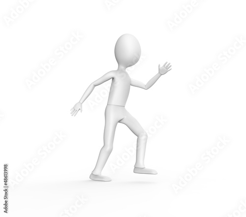 Εκτύπωση καμβά Man walking across the screen