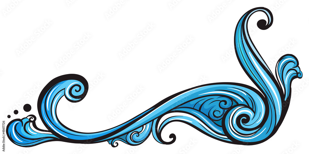 Fototapeta premium A unique blue border
