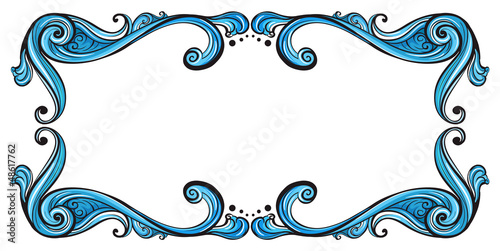 A blue border line