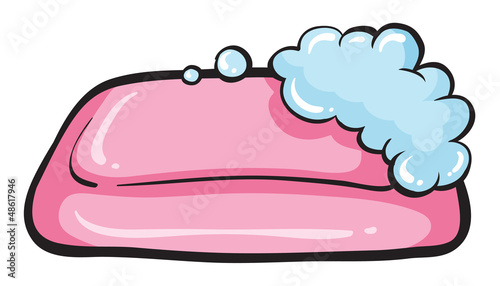A pink soap