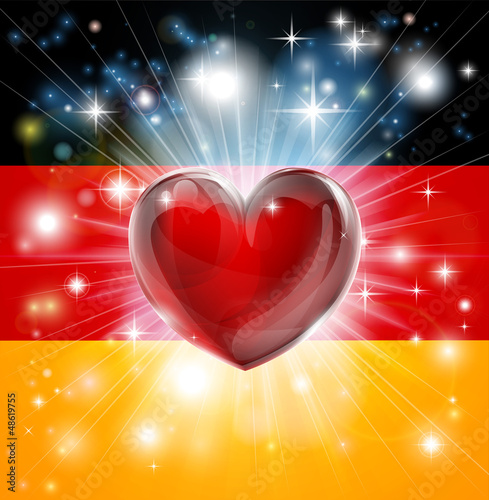 Love Germany flag heart bac...