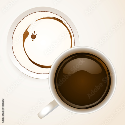 Coffee with coaster paper