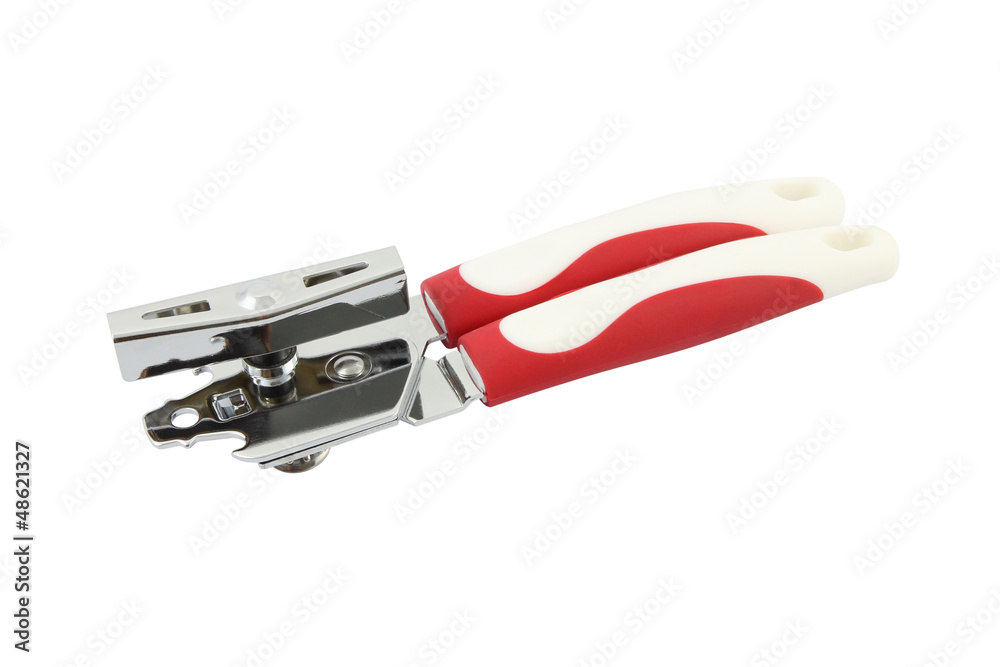 Twist can opener closed head on white background. Twist can opener closed head on white background.