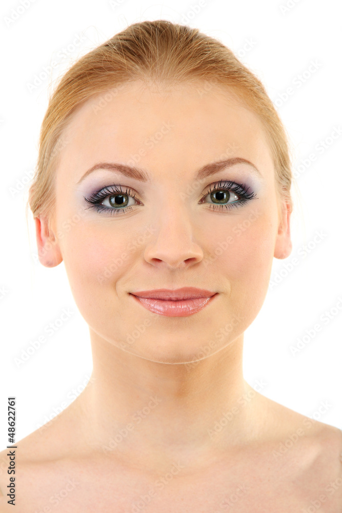 beautiful young woman with bright winter make-up beautiful young woman with bright winter make-up