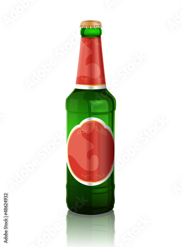 Vector illustration of beer bottle